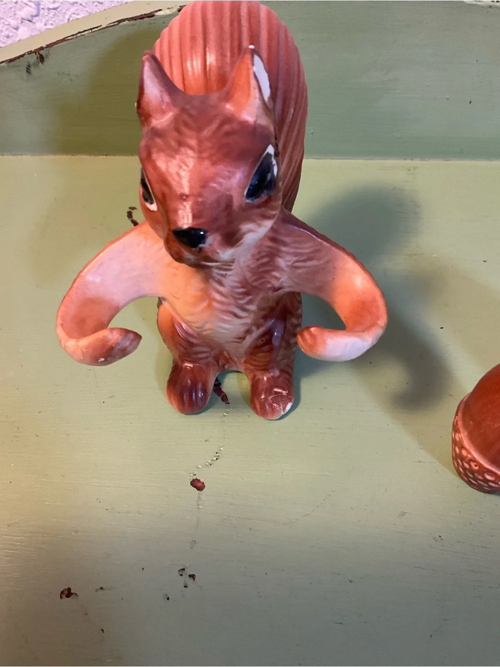 Vintage Squirrel Salt Pepper Ceramic Chipmunk Acorns